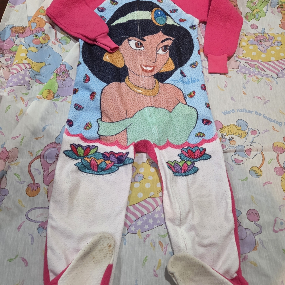 Vintage 1990's Disney Aladdin Jasmine Footed Sleeper 6x
